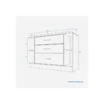 Cómoda 3 Cajones Rigel Chocolate - Imagen 6