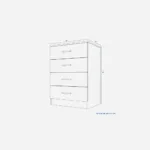 Cómoda Cajonera 4 Cajones Fénix Cerezo - Imagen 4