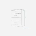 Cómoda Cajonera 4 Cajones Fénix Chocolate - Imagen 6