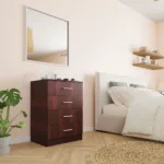 Cómoda Cajonera 4 Cajones Fénix Chocolate - Imagen 5