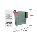 LOCKERS 5 CUERPOS 10 CASILLEROS - Imagen 4